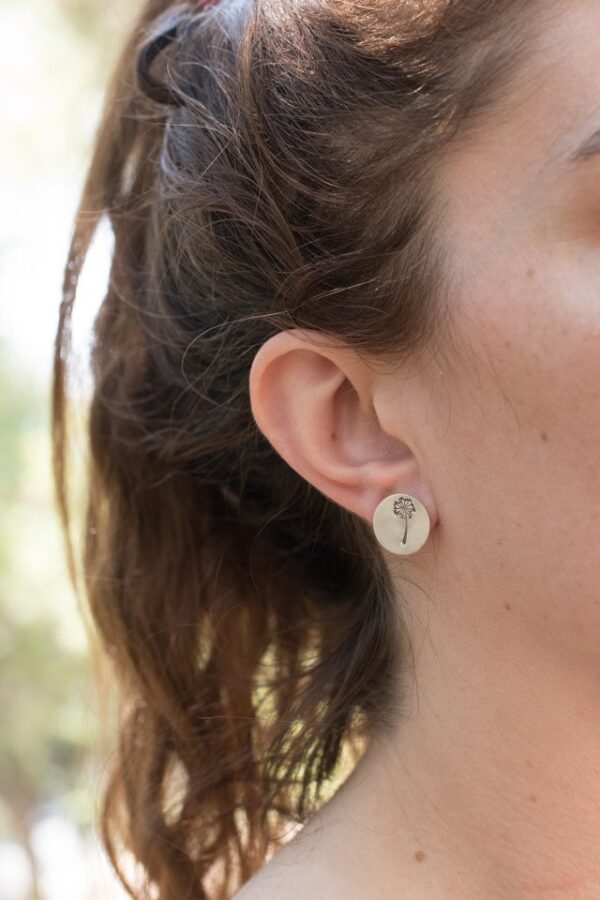 Dandelion stud earrings