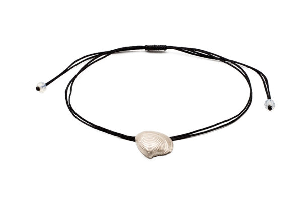clam shell bracelet-aqua