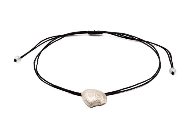 clam shell bracelet-aqua