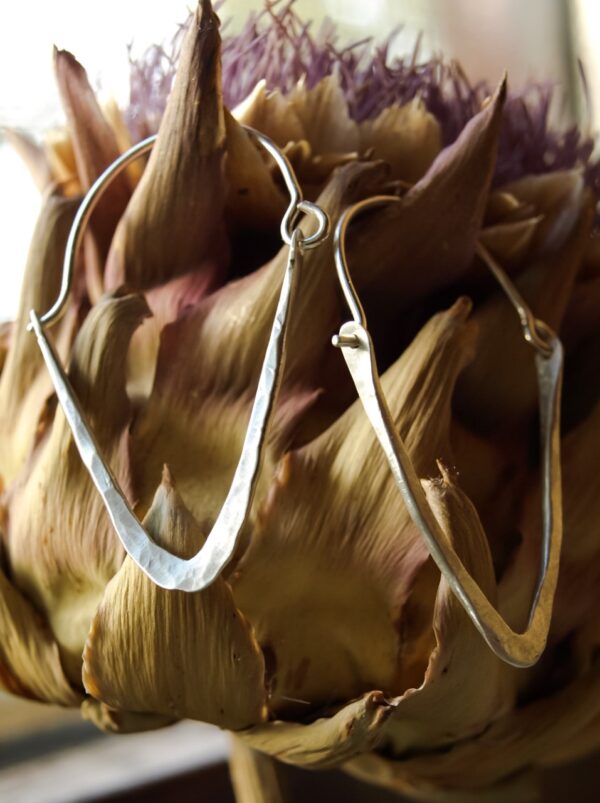Myrti hammered triangle hoop earrings