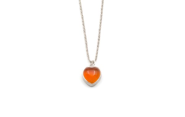 Heart necklace- carnelian