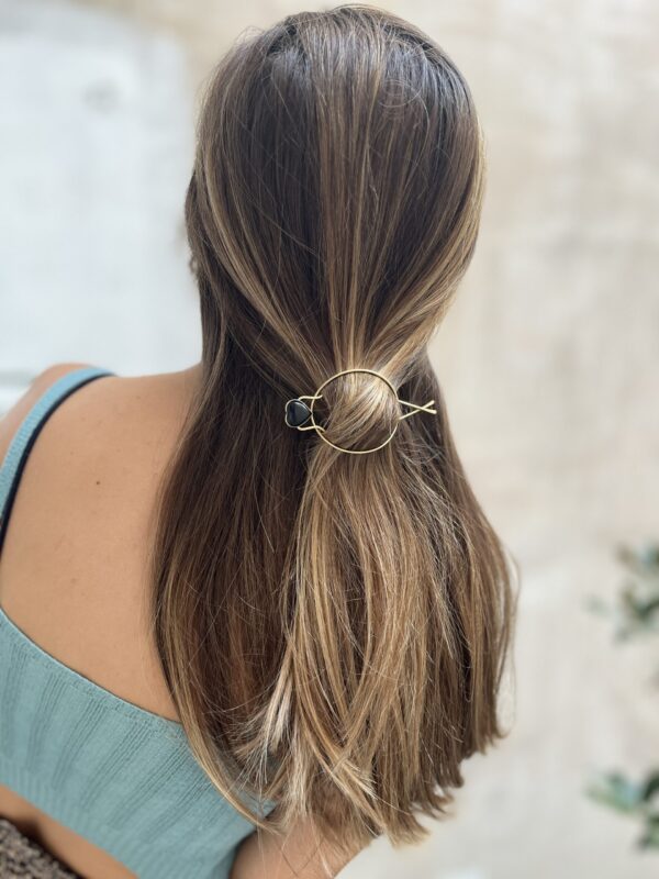 Black heart hairpin - Image 2