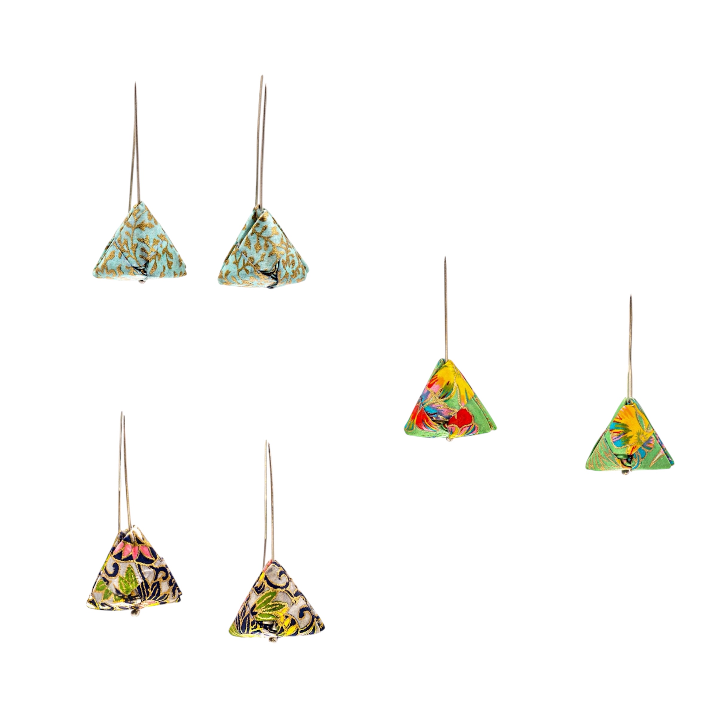 Σκουλαρίκια πυραμίδες οριγκάμι