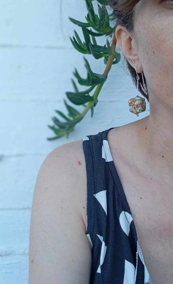 Origami kusudama ball earrings - Image 5