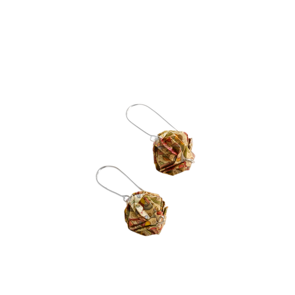 Σκουλαρίκια κύβοι οριγκάμι - Image 5